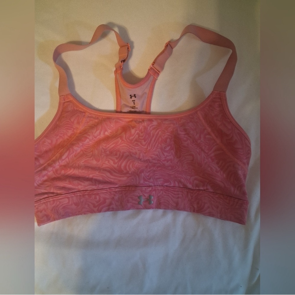 Under Armour Coral Patterned Sports Bra